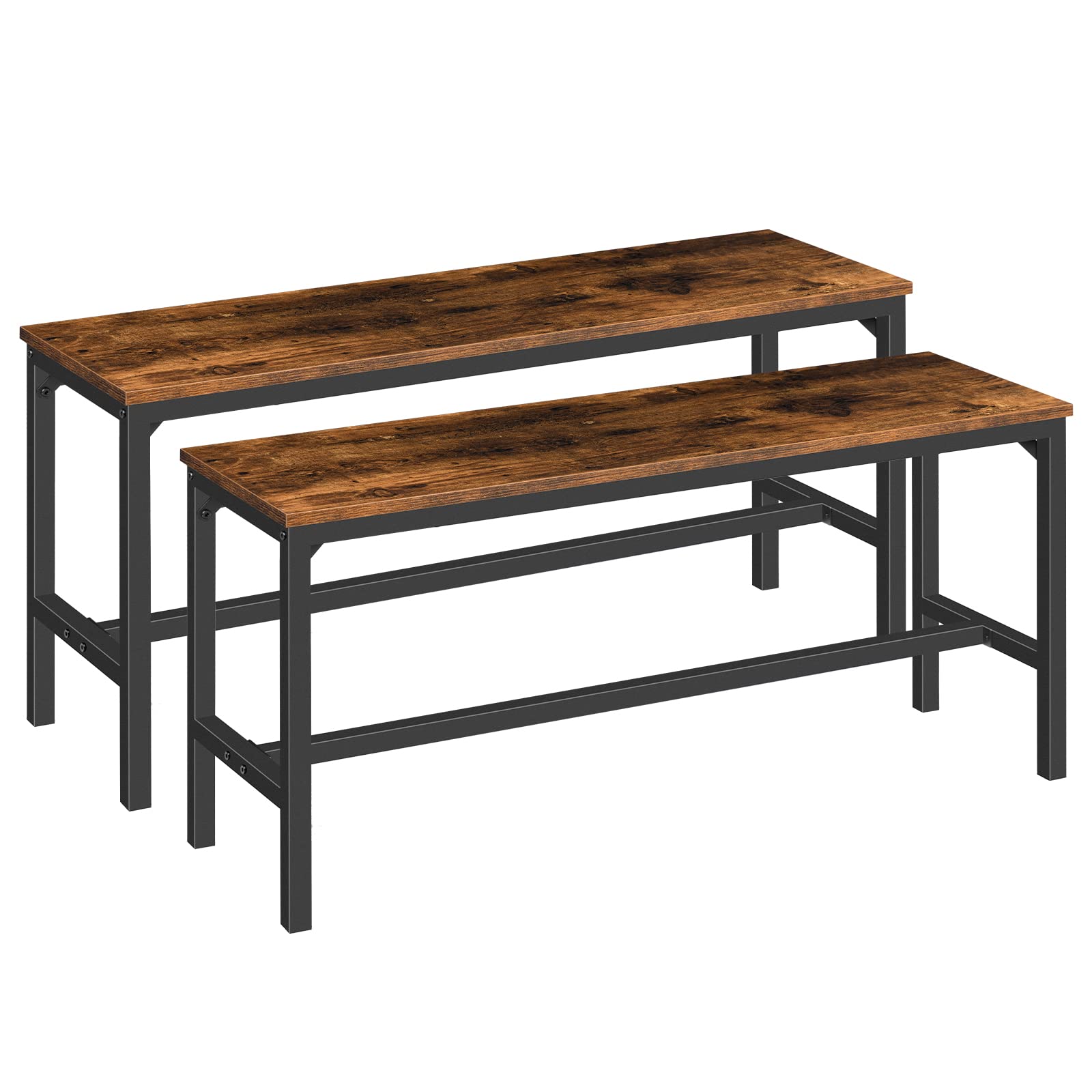 Industrial Dining Benches Set of 2