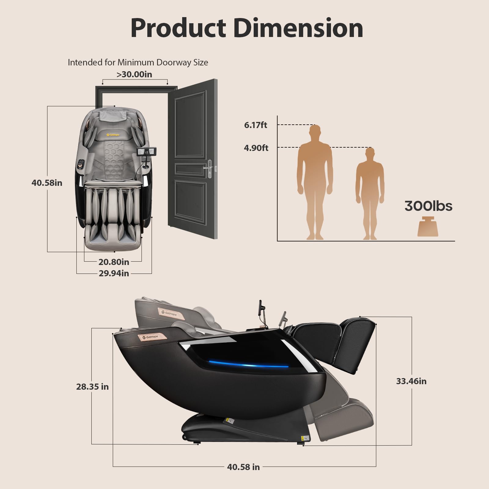 4D Massage Chair with SL-Track & Zero Gravity Recliner