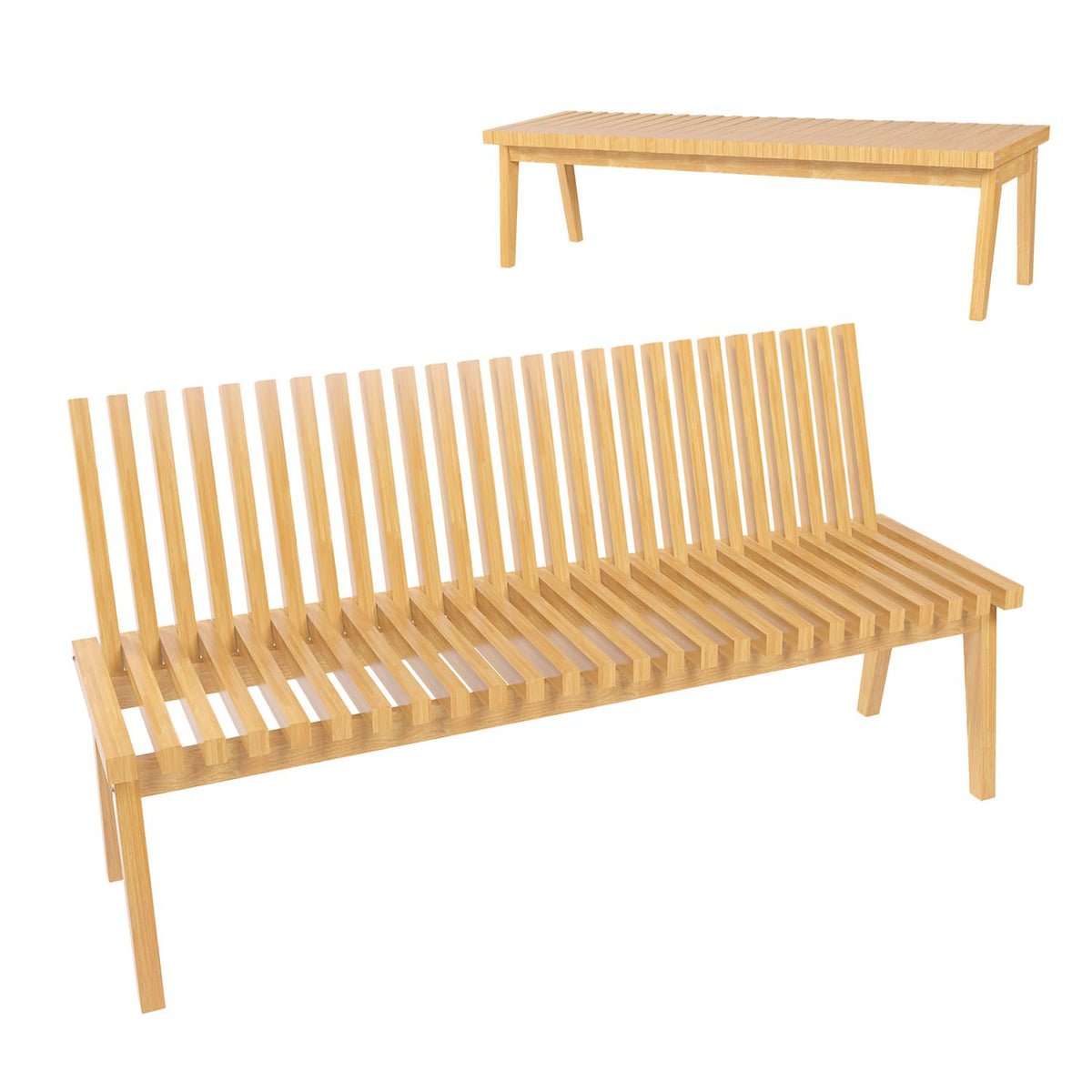 Convertible Solid Wood Bench