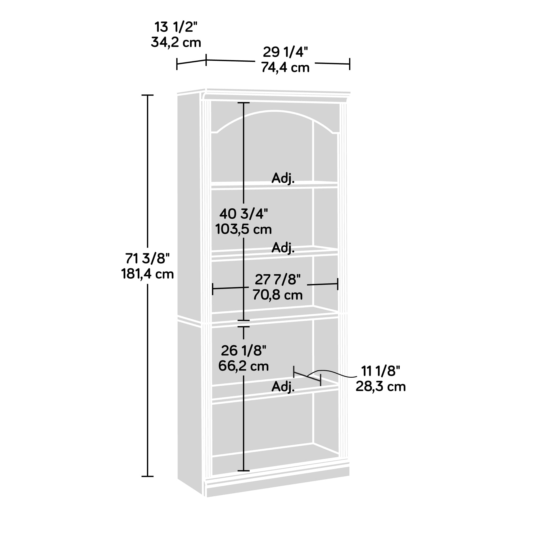 Sauder Miscellaneous Storage Bookcase, Sindoori Mango Finish