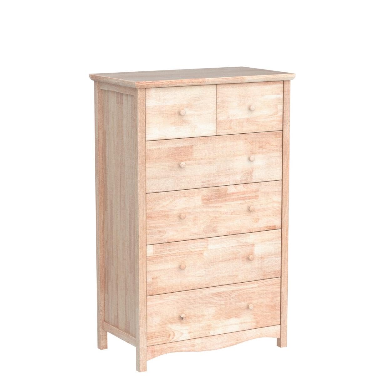Unfinished Solid Wood Dresser with Full-Extension Drawers