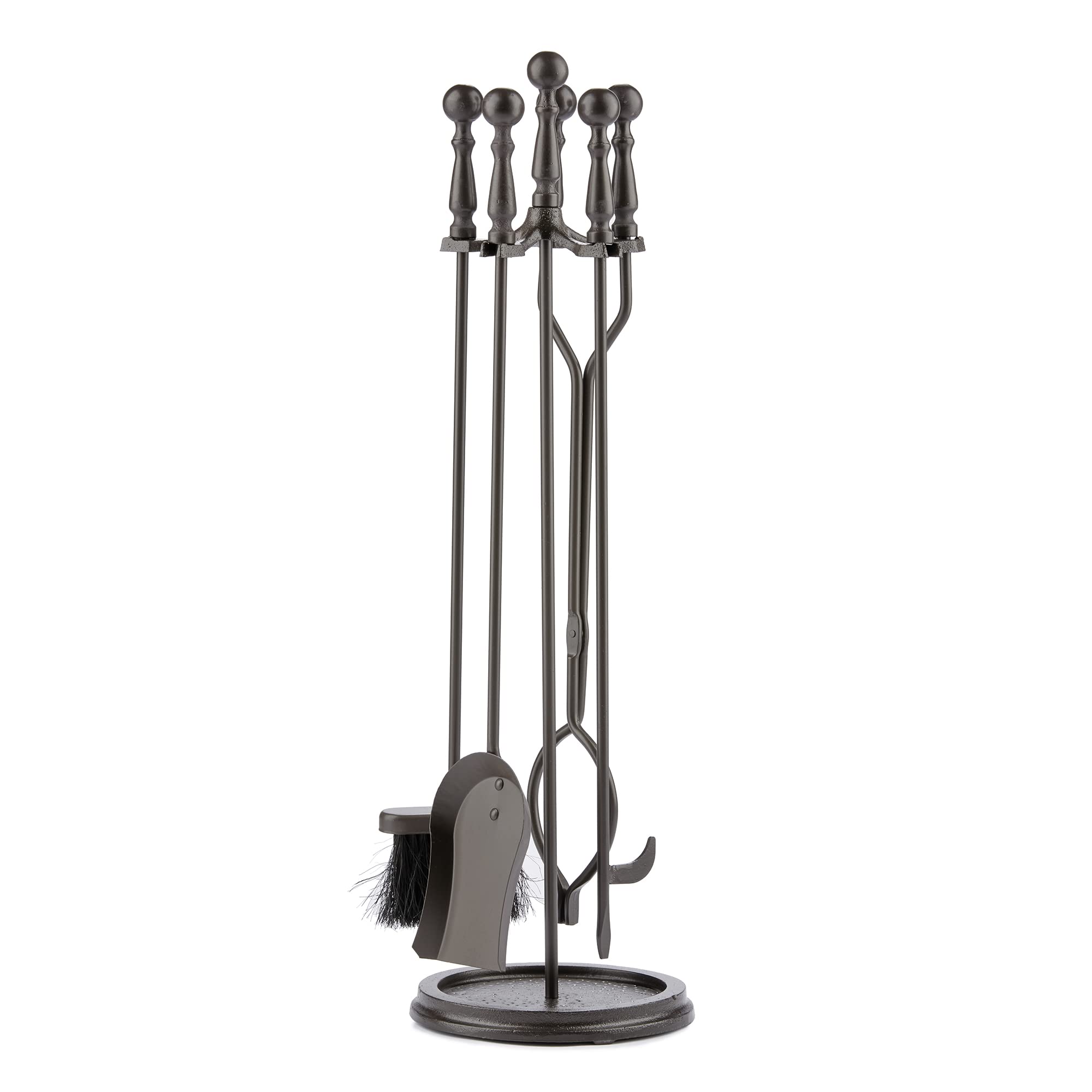 5-Piece Bronze Fireplace Tool Set