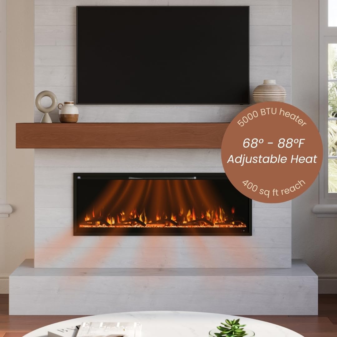 Slim Smart Linear Electric Fireplace