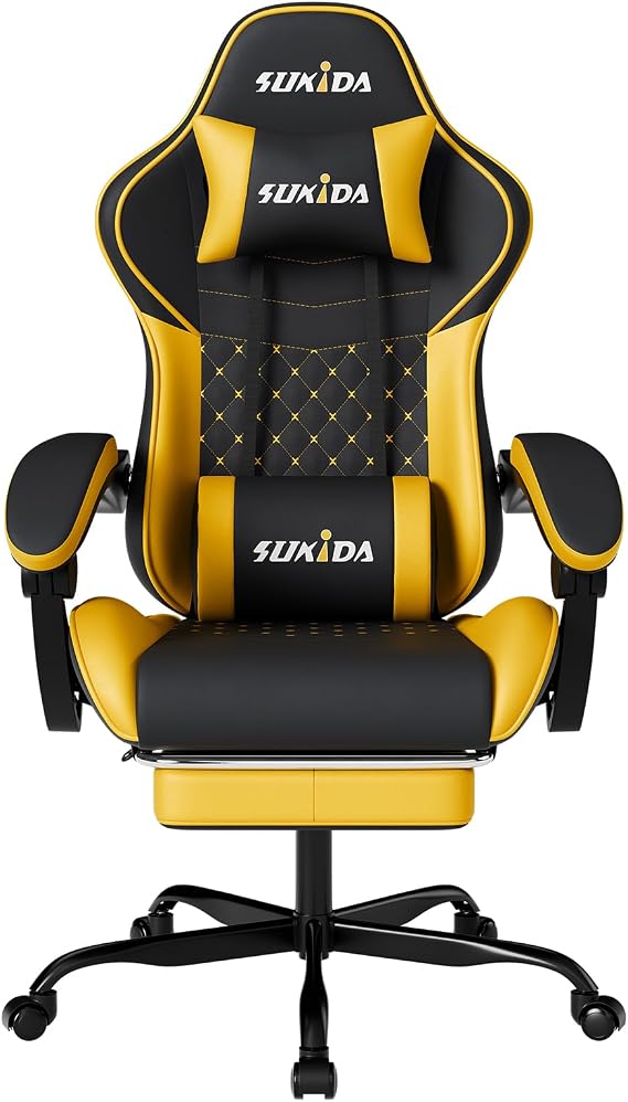 Pocket Spring Gaming Chair with Footrest