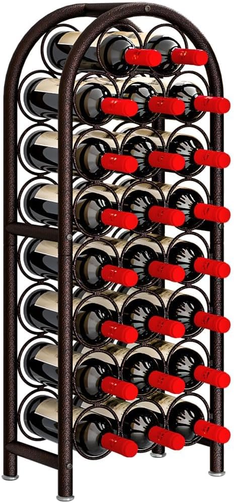 23-Bottle Freestanding Metal Wine Rack