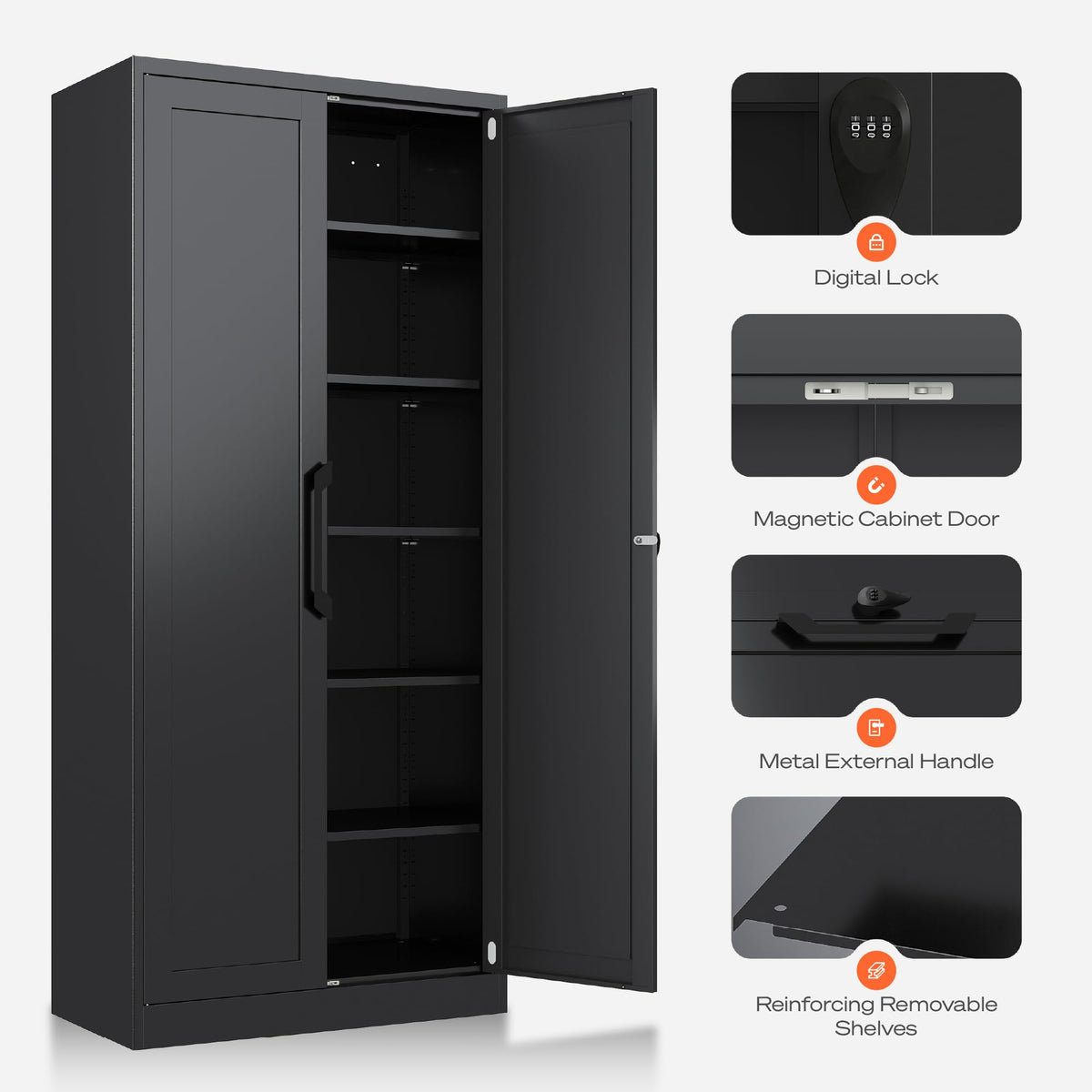 Locking Steel Storage Cabinet