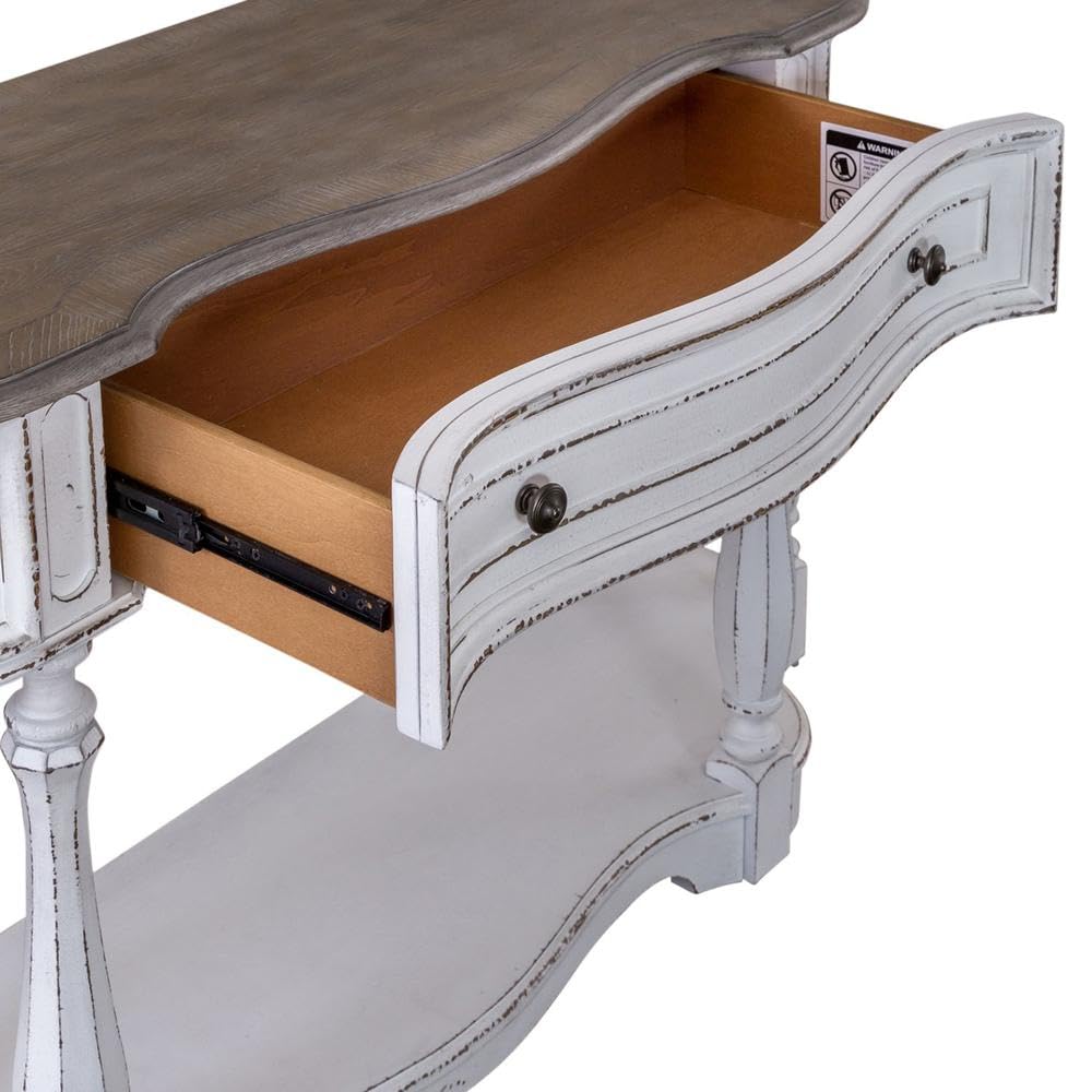 Antique White Console Table
