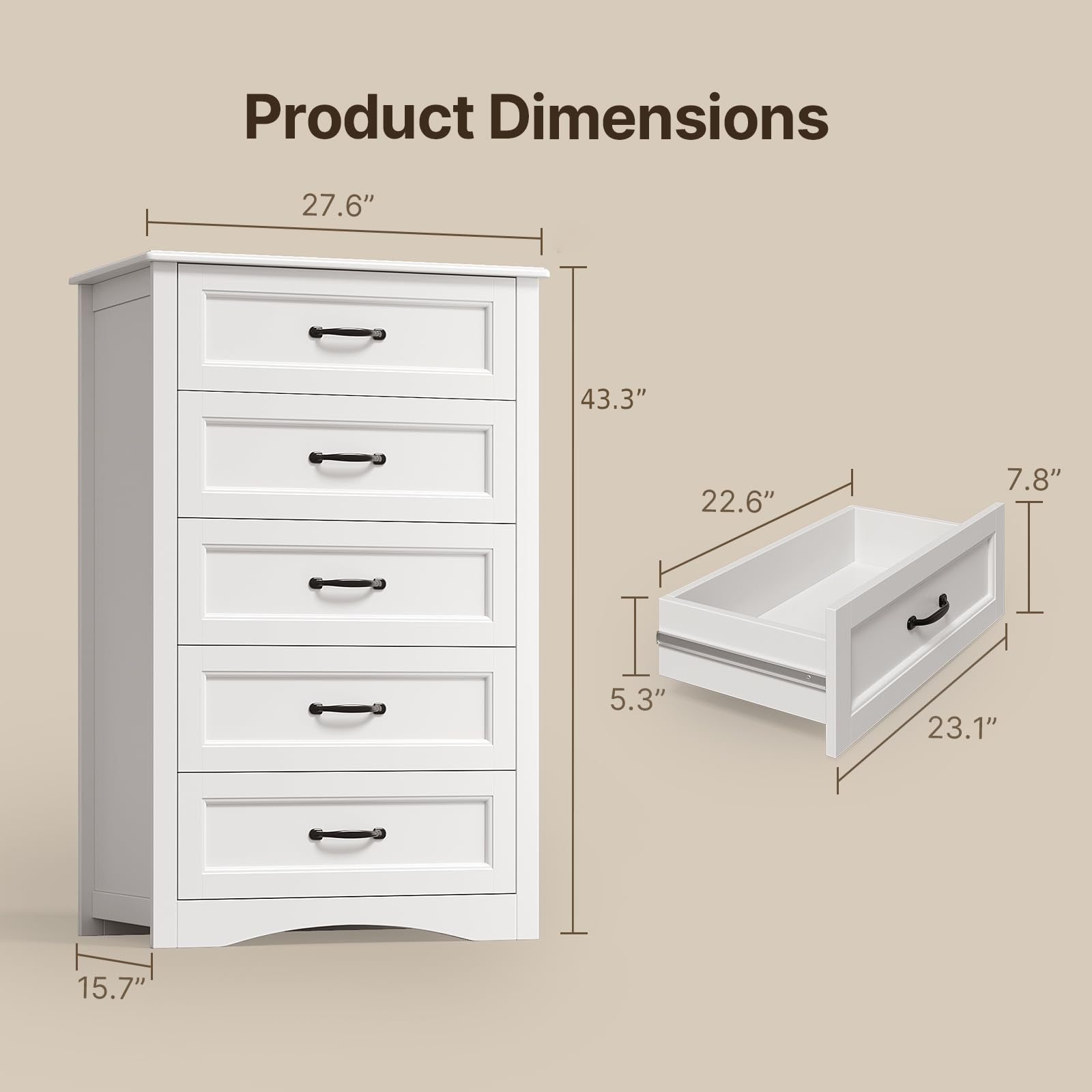 5-Drawer Storage Dresser