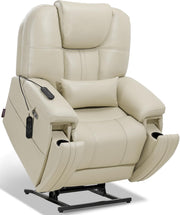 Eonix Triple Motor Power Lift Recliner Chair Elderly, Heat & Massage, White