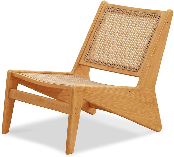Mid-Century Rattan Accent Chair