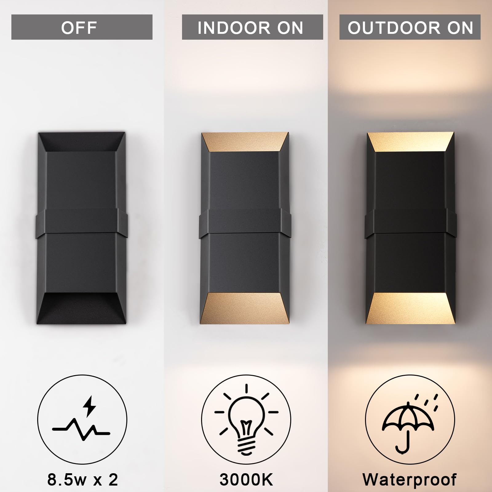 Outdoor LED Wall Sconce Light Fixture