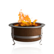 Canovire 27 Inch Smokeless Wood-Burning Fire Pit, Aged Rust-Look Finish