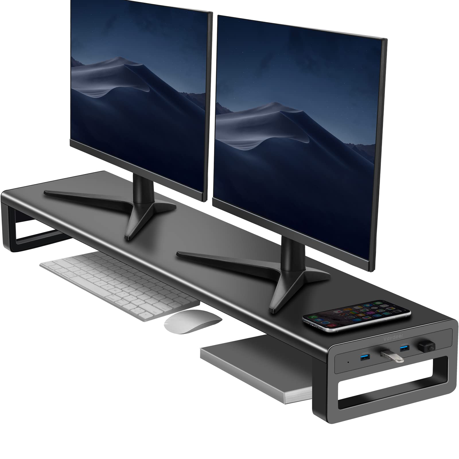 Dual Monitor Stand with USB 3.0 Hub