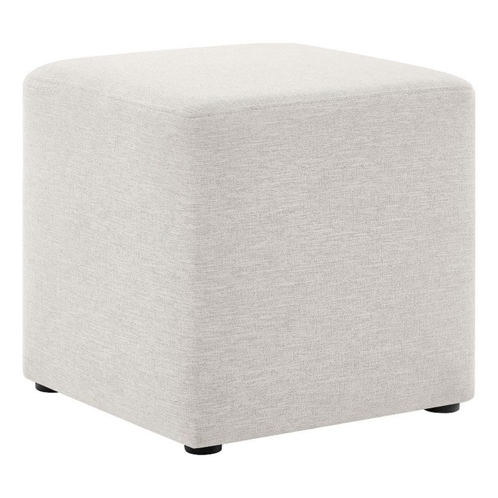Modway 17" Square Woven Heathered Fabric Upholstered Upholstered Ottoman