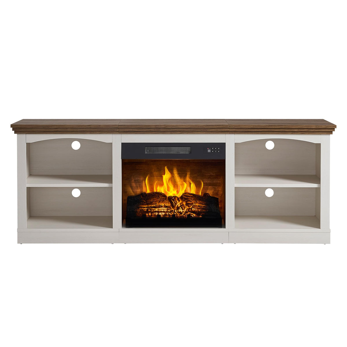 AMERLIFE 70" Fireplace TV Stand for TVs up to 80" One-Box Delivery