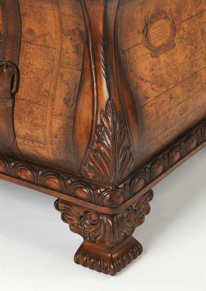 Bombe Old World Map Trunk Coffee Table