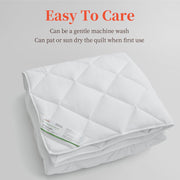 Molithe Duvet Insert 100% Cotton Comforter Shell Winter Heavyweight, Australian Wool Cotton Filling, Noiseless Temperature Regulation Breathable Comfortable Wool Bedding for Luxurious Sleep King