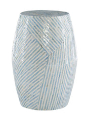 Round Capiz Shell Drum Accent Table