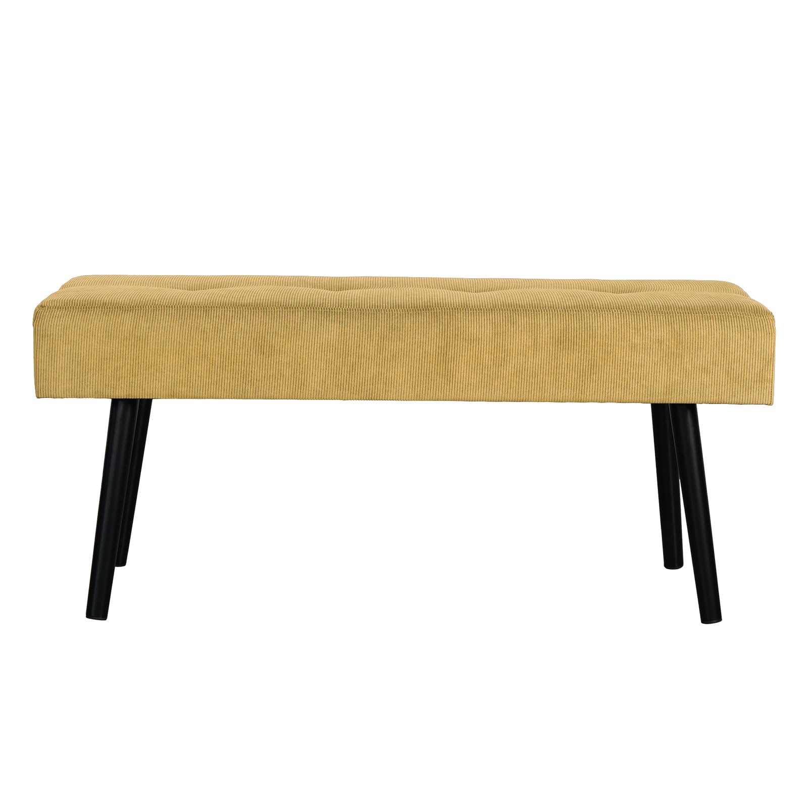 Comfy to go Entryway Bench - Bench for Bedroom, Modern Ottoman End of Bed, Corduroy Padded Benches for Living Room, Foyer, Mudroom, Hallway - 39" L x 14" W x 17" H