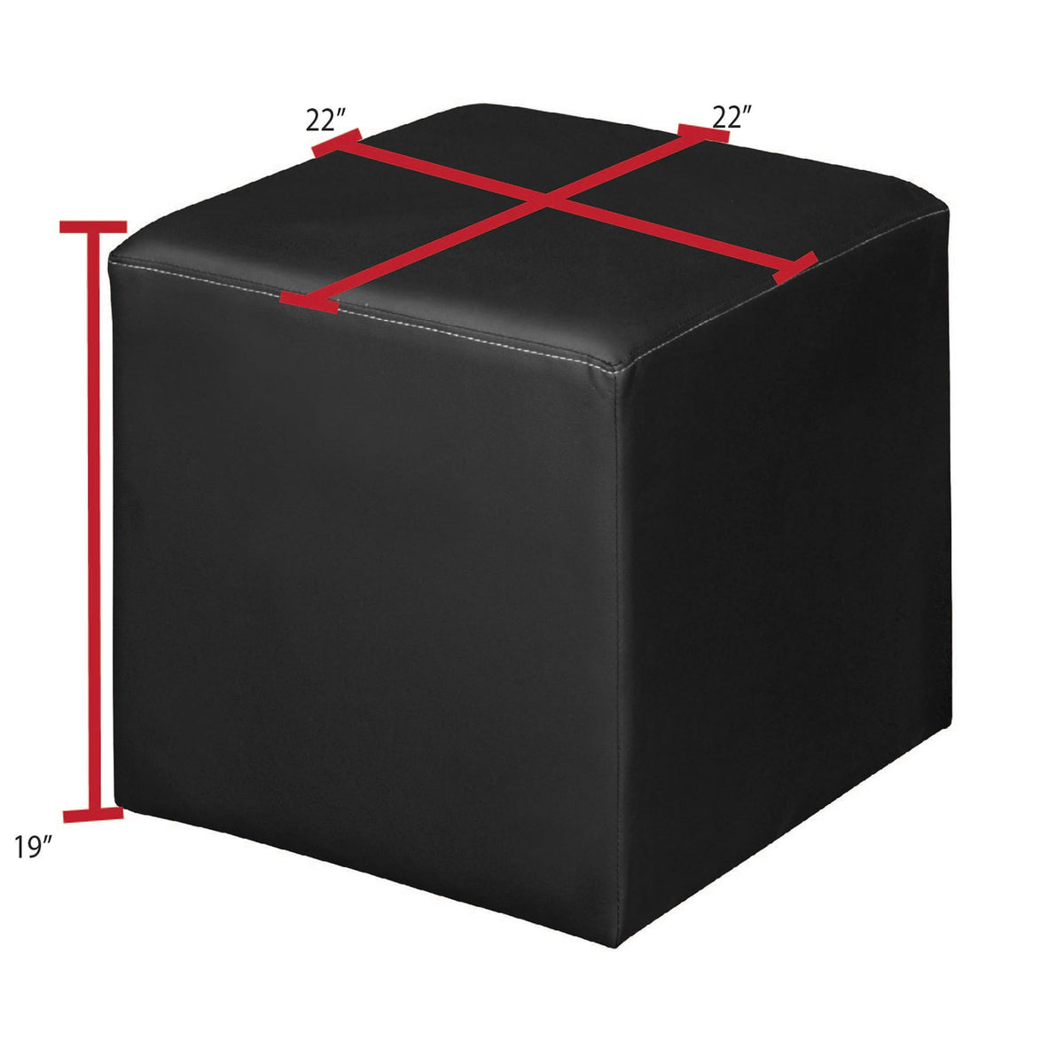 Square Vinyl Ottoman