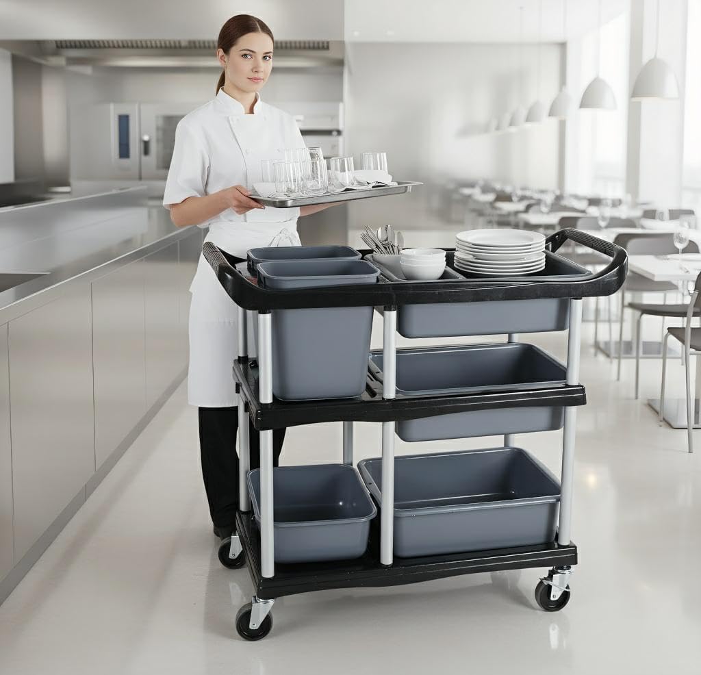 3-Tier Heavy Duty Utility Cart with Wheels