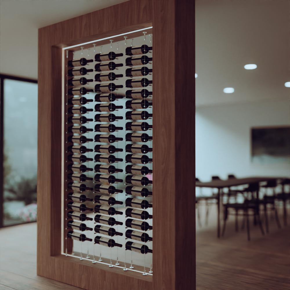 Floor-to-Ceiling Cable Wine Rack