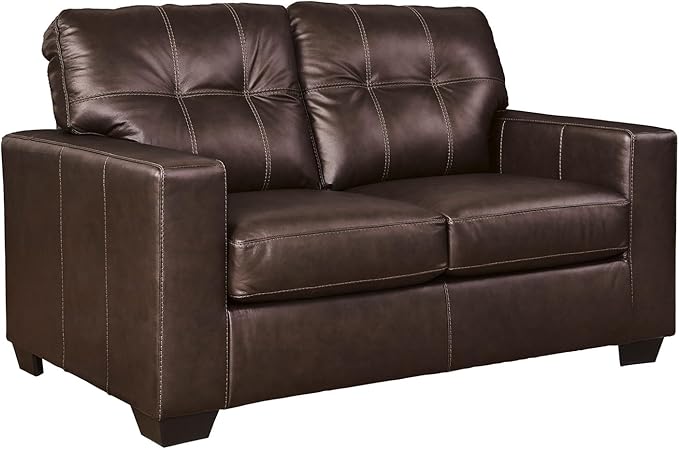 Leather & Faux Leather Rectangular Ottoman with Faux Wood Legs