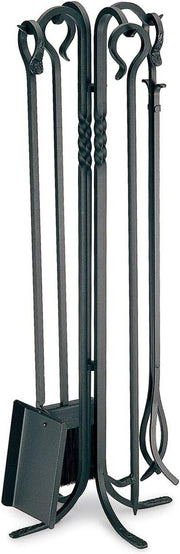 5-Piece Lodge Fireplace Tool Set – Matte Black
