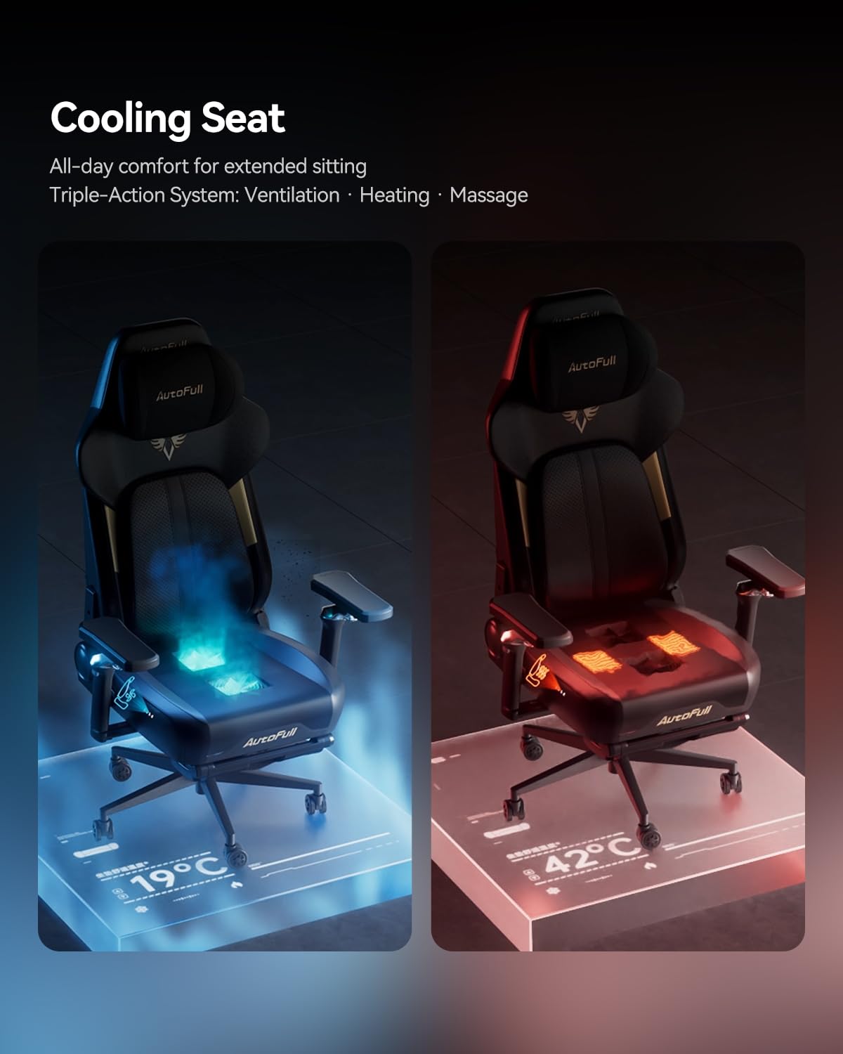 Ergonomic Gaming Chair with Dynamic Lumbar Support