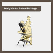 DR.LOMILOMI Aluminum Light-Weight Adjustable Folding Portable Travel Massage Chair with Backpack 402 Keanu (Black)