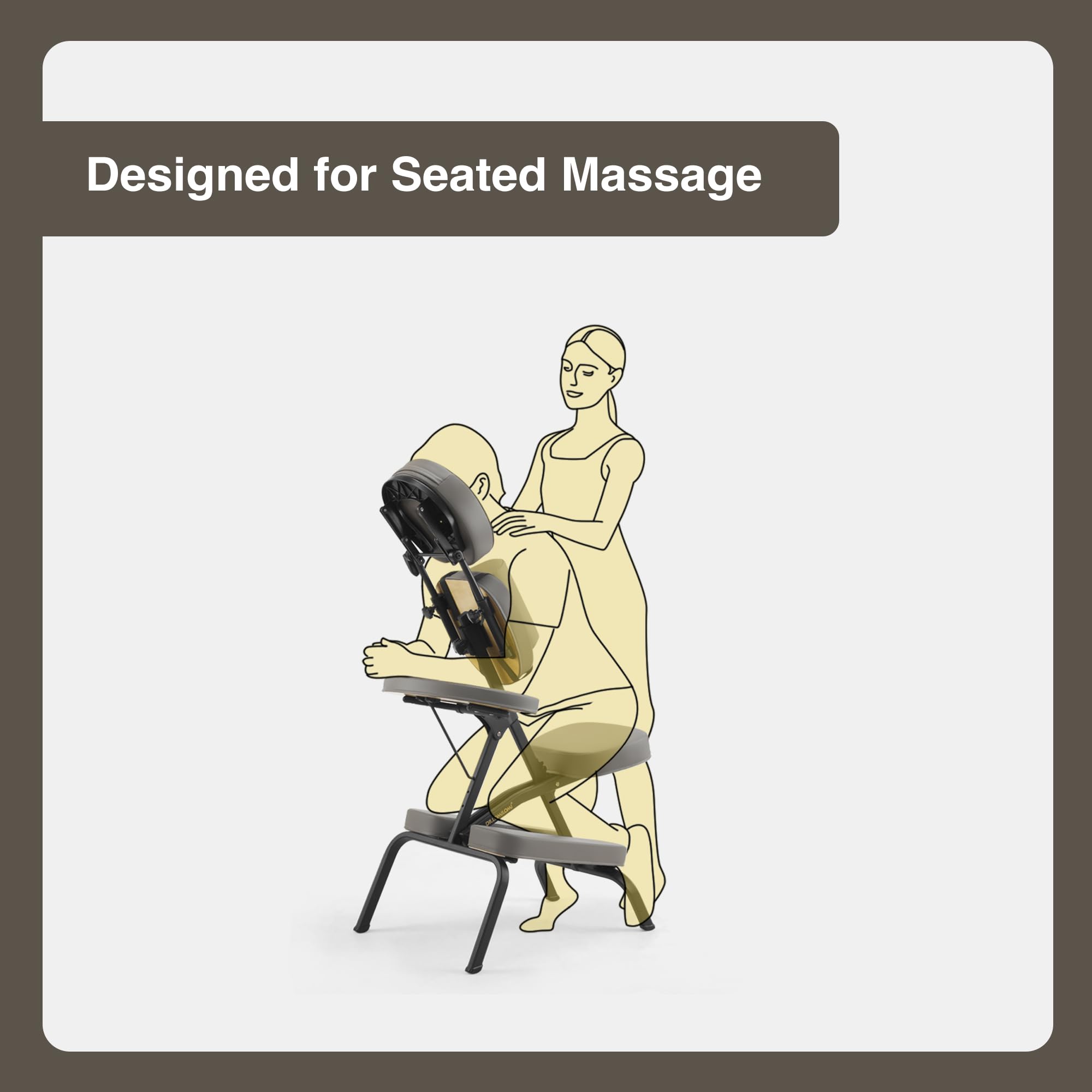 DR.LOMILOMI Aluminum Light-Weight Adjustable Folding Portable Travel Massage Chair with Backpack 402 Keanu (Black)