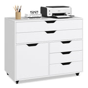 Rolling 5-Drawer File Cabinet with Wheels