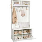 Hall Tree with Bench and Shoe Storage