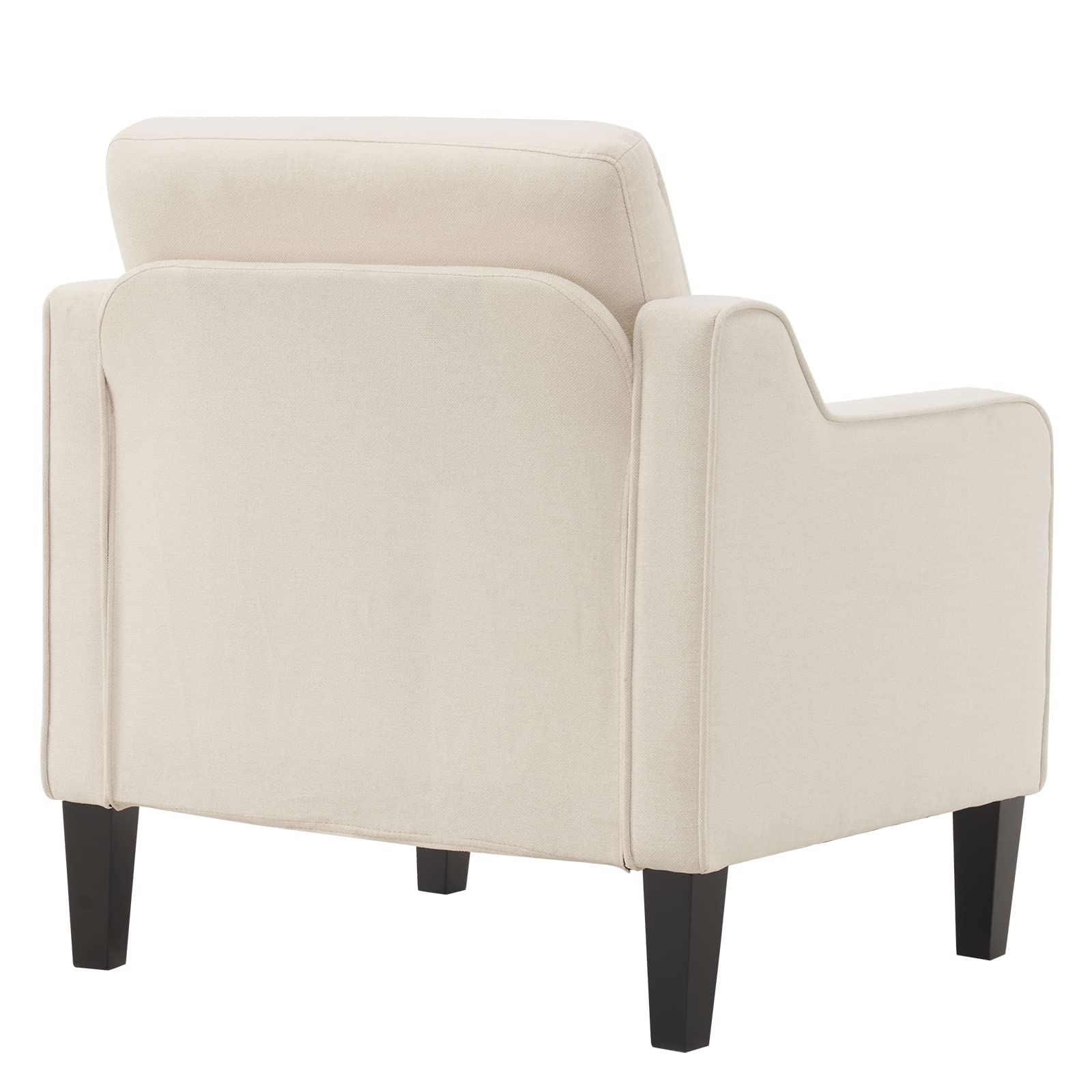 VINGLI Modern Accent Chairs Set of 2, Beige Living Room Chairs Comfy Armchair for Bedroom, Upholstered Sofa Chair Reading Chair for Small Spaces, Apartment, Waiting Room