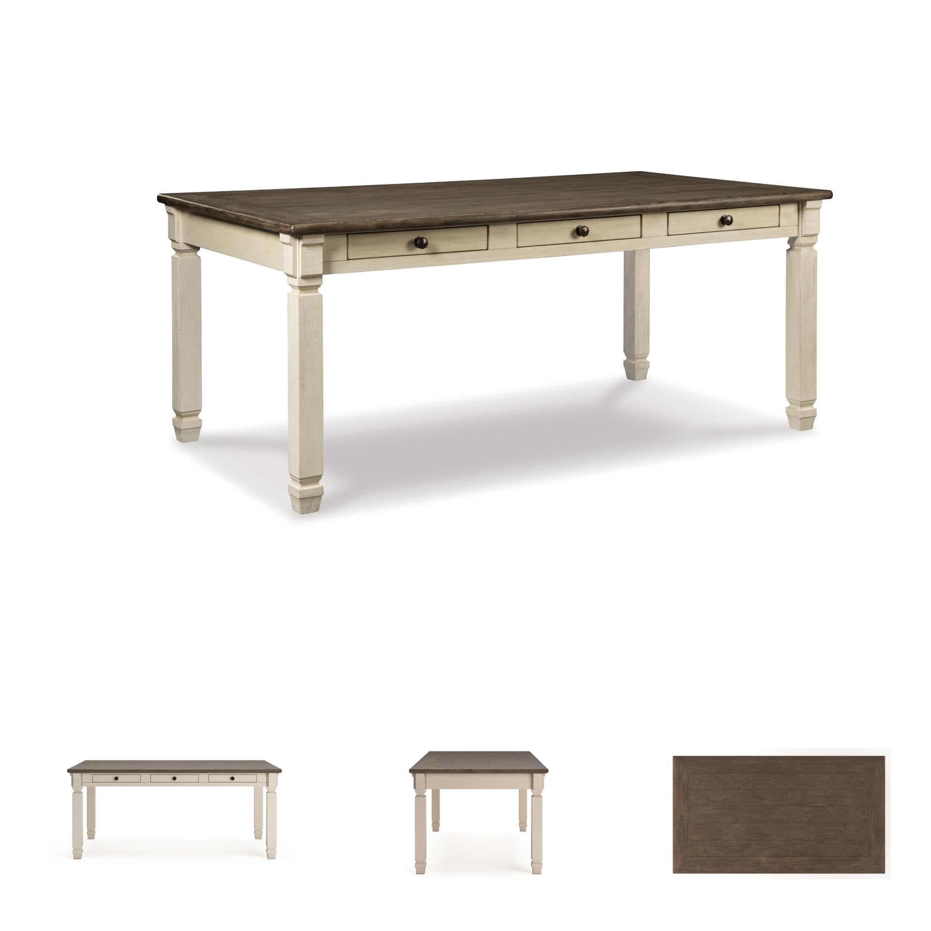 Farmhouse Dining Table with 6 Storage Drawers