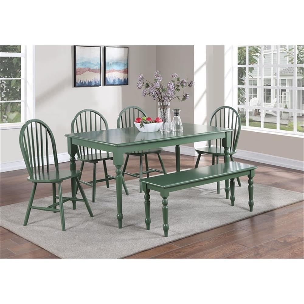 Boraam Windsor Backless Dining Bench - Equistian Green