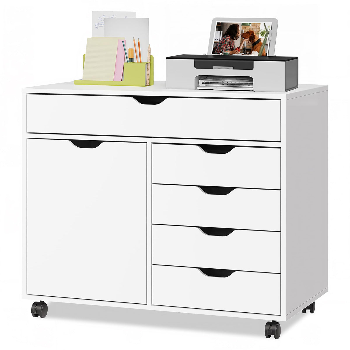 5-Drawer Rolling Storage Cabinet