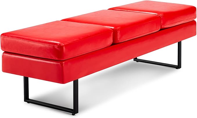 59" PU Leather Waiting Room Bench