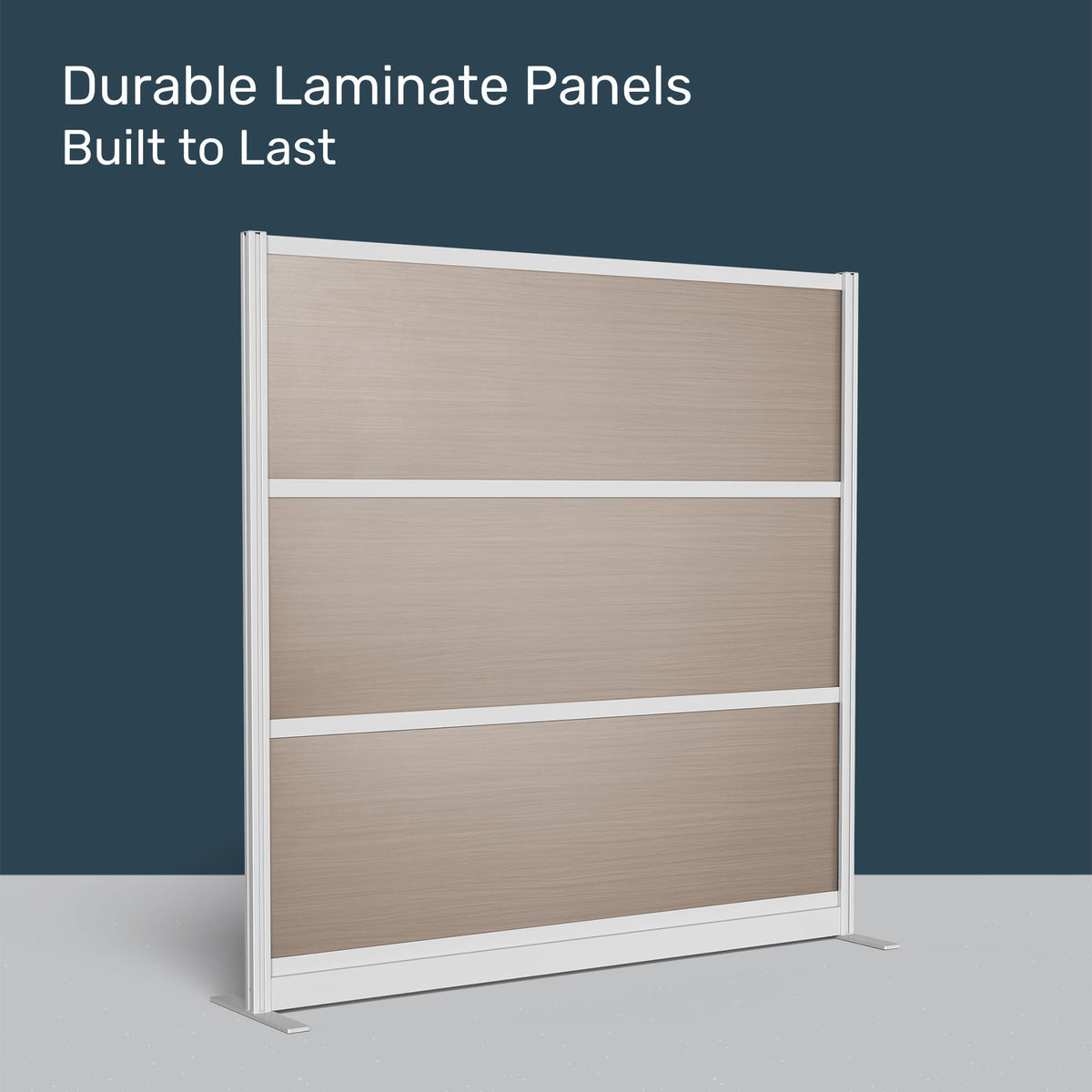 Stand Up Desk Store Oakwood Aesthetic Modular Walls | Room Divider Wall with Durable Woodgrain-Inspired Finish | Modular Office Partition Wall for Offices, Classrooms, and Coworking 70" W x 70" H