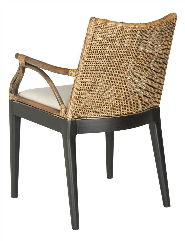 Mahogany Cotton Accent Chair