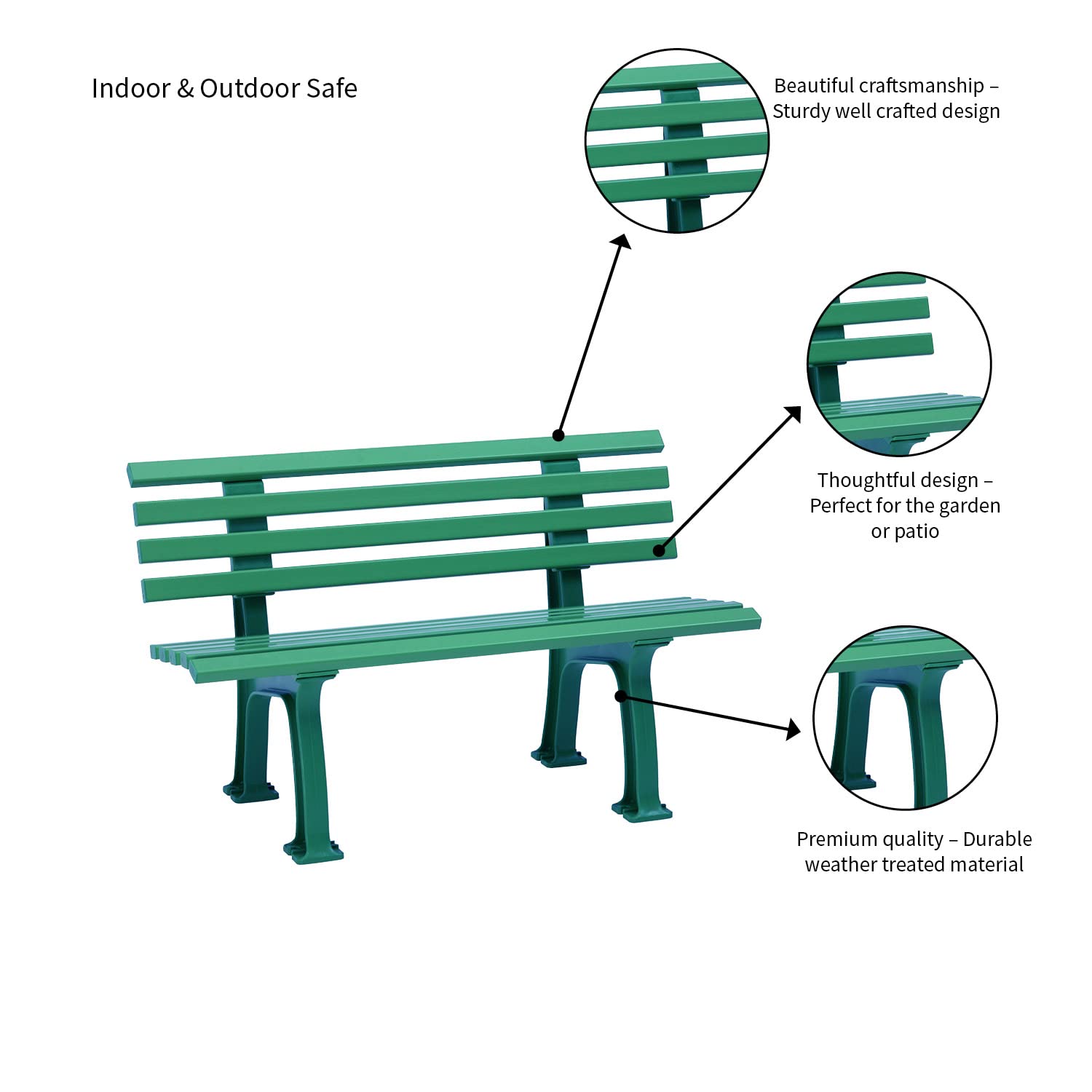 Weatherproof PVC Outdoor Bench