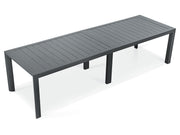 PURPLE LEAF Outdoor Dining Table 121" X 37" Slatted Tabletop Large Aluminum Rectangular Patio Dining Table for 10, Weather-Resistant Patio Table for Backyard Garden Lawn Porch Deck