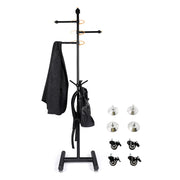 Adjustable Metal Coat Rack with Wheels