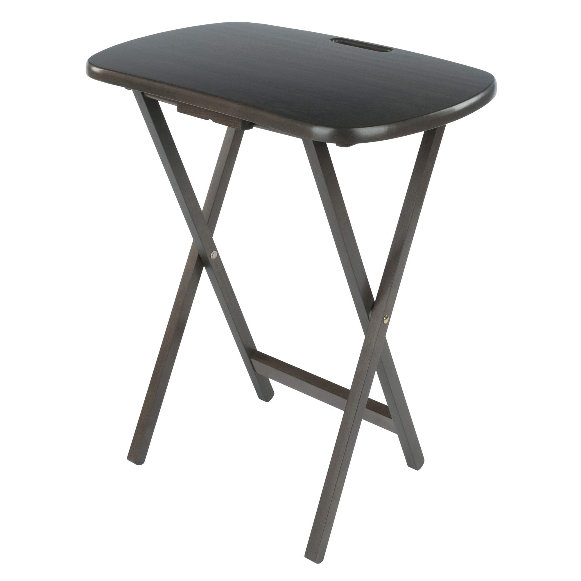 5-Piece Folding Snack Table Set with Storage Stand