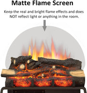 LegendFlame 23" W Free Standing Electric Fireplace Log Set (EF290), Fireplace Insert, Heater 750W/1500W, Crackling Sound, Remote Control