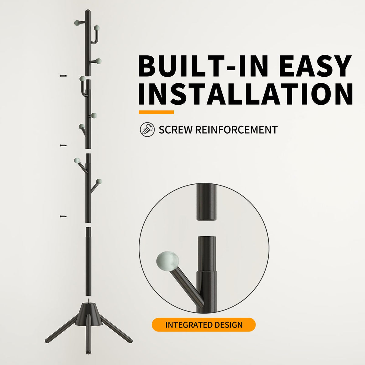 Adjustable Metal Coat Rack
