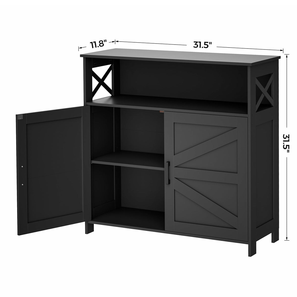 Homhedy Small Coffee Bar Cabinet, Buffet Cabinet with Adjustable Shelf