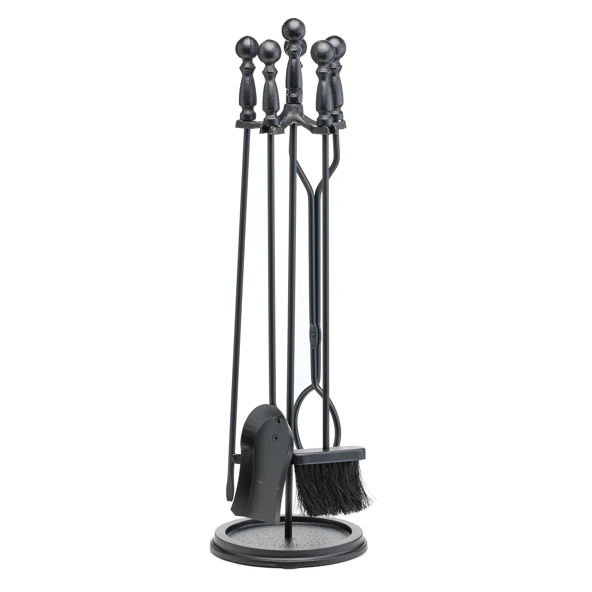 5-Piece Wrought Iron Fireplace Tool Set