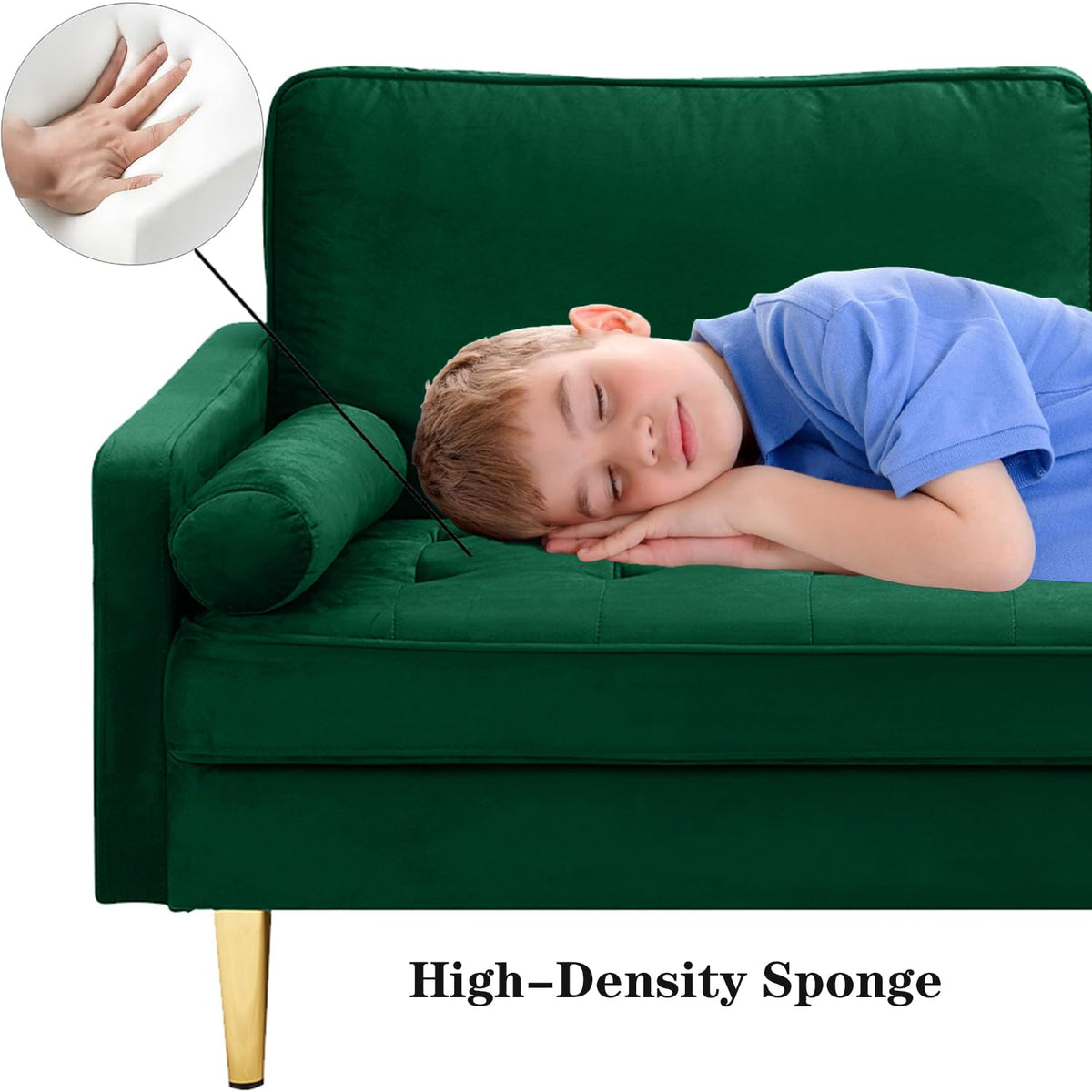 Green Velvet Loveseat