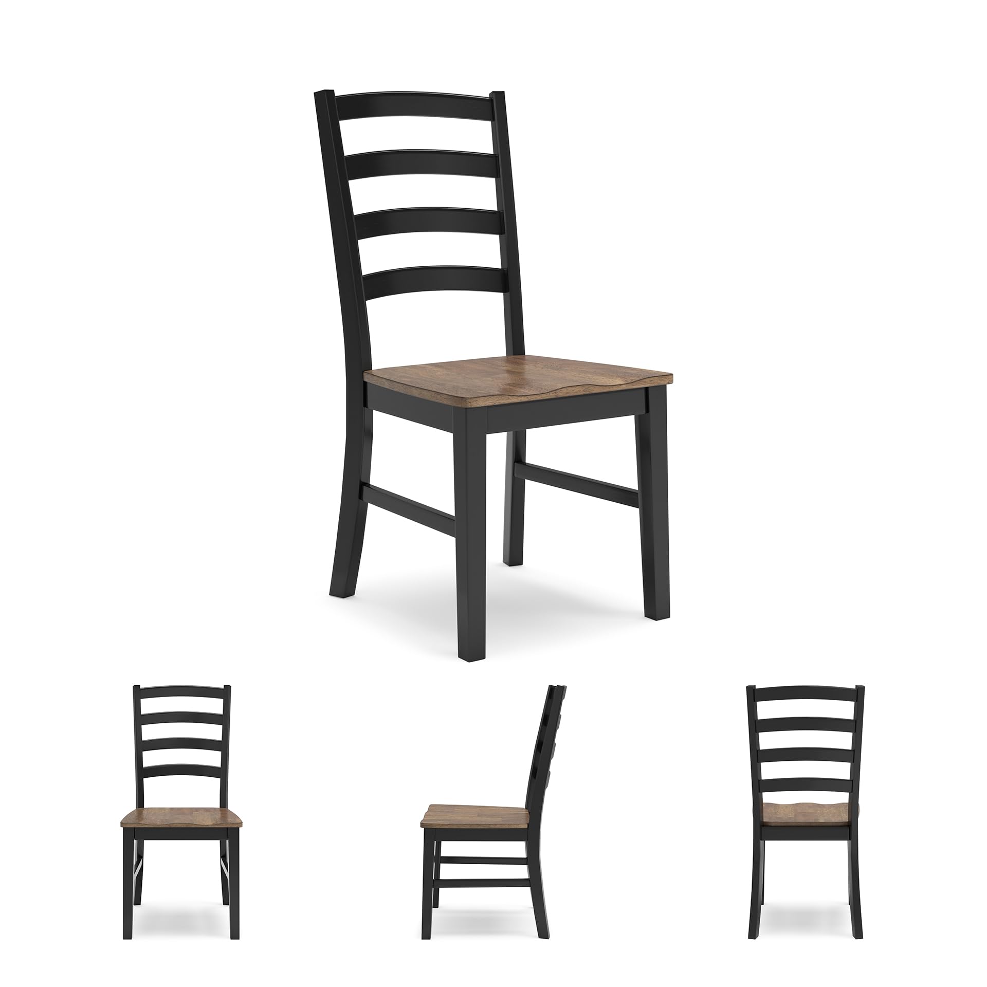 Ladderback Dining Chairs, Set of 2